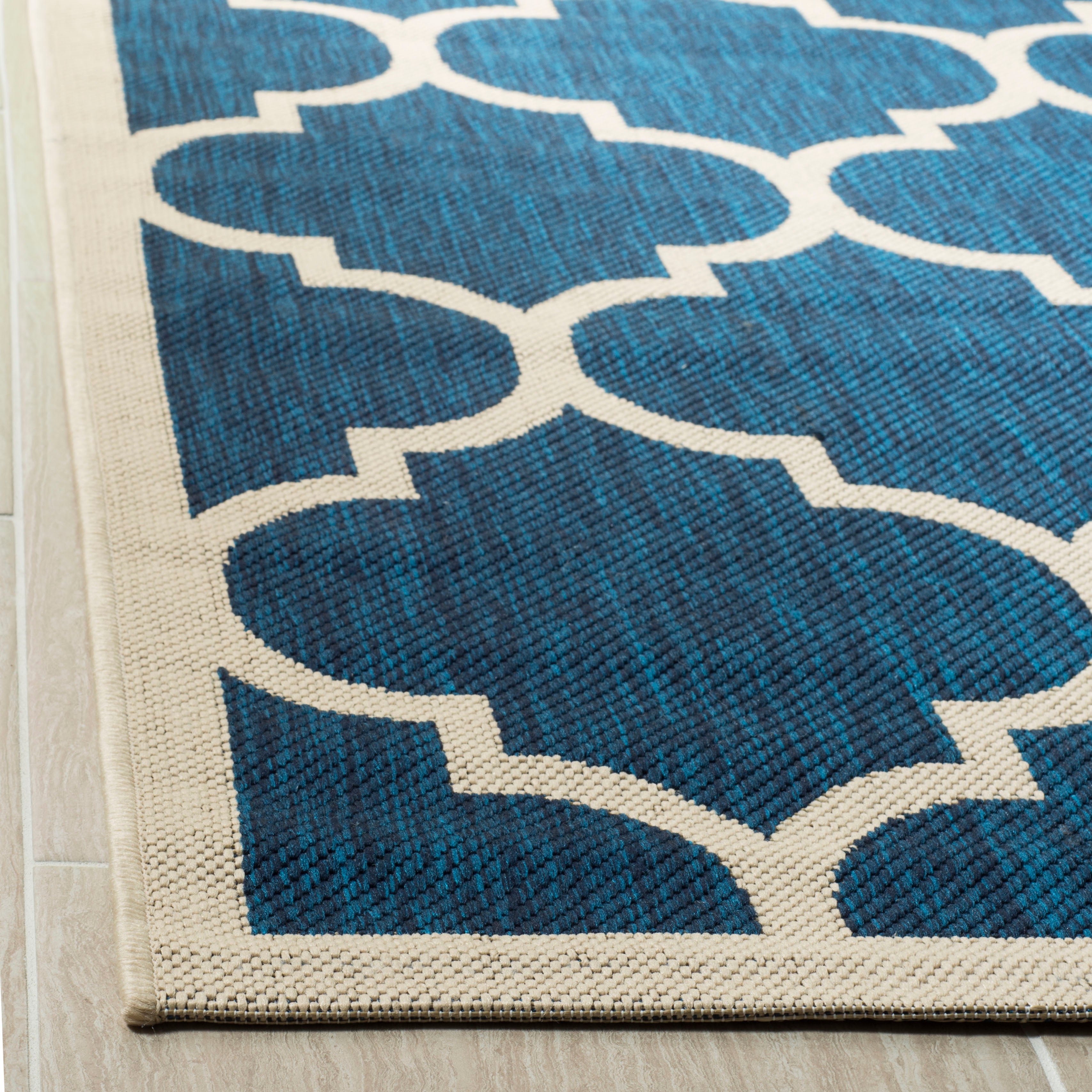 Safavieh Courtyard 914 Rug, CY6914 - Navy / Beige