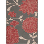 Safavieh Courtyard 321 Rug, CY7321 - ANTHRACITE / RED