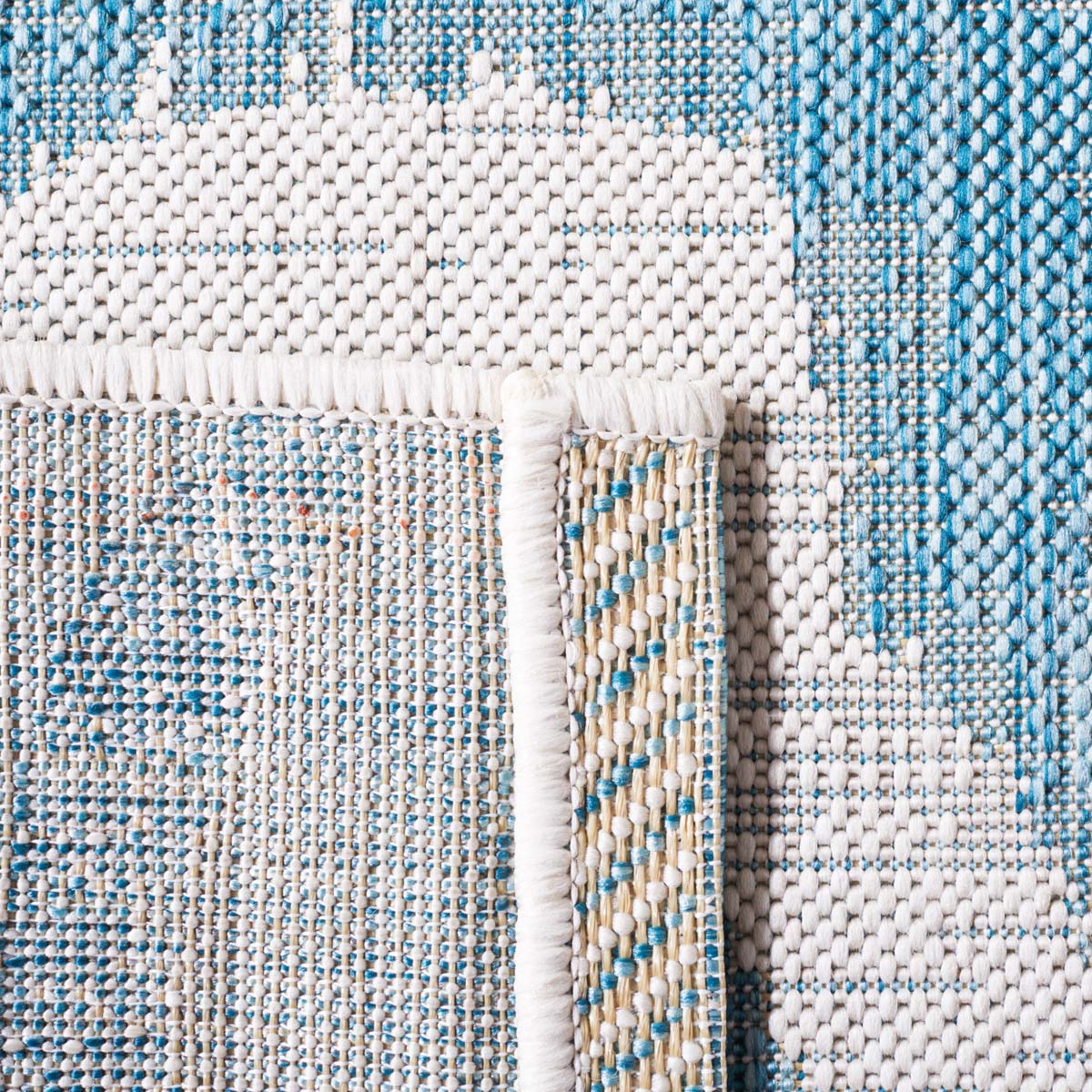 Safavieh Courtyard 444 Rug, CY8444 - IVORY / AQUA