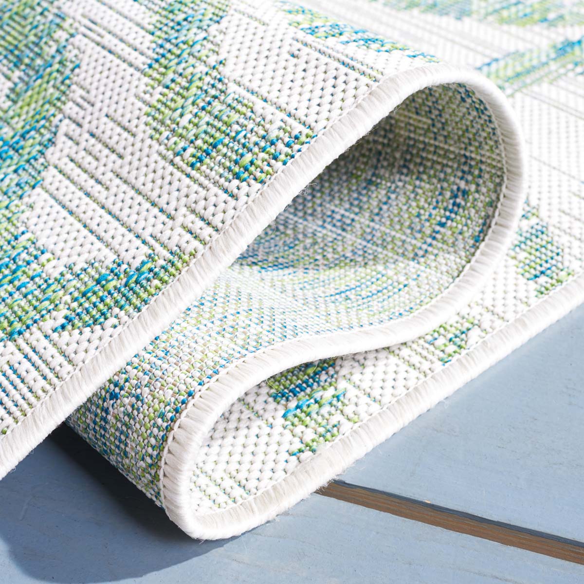 Safavieh Courtyard 444 Rug, CY8444 - IVORY / GREEN
