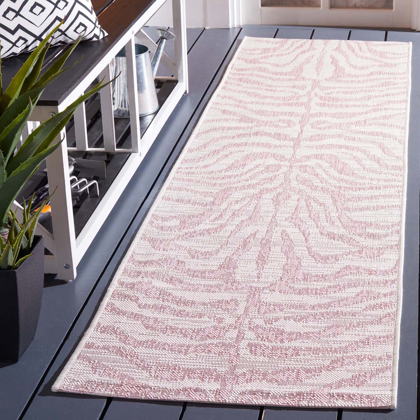Safavieh Courtyard 444 Rug, CY8444 - IVORY / PINK