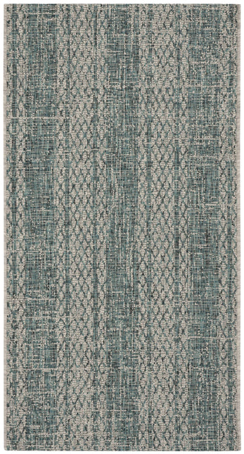 Safavieh Courtyard 736 Rug, CY8736 - LIGHT GREY / TEAL