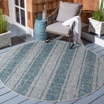 Safavieh Courtyard 736 Rug, CY8736 - LIGHT GREY / TEAL