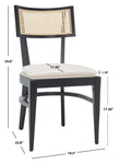 Safavieh Galway Cane Dining Chair , DCH1007 - Black / Natural