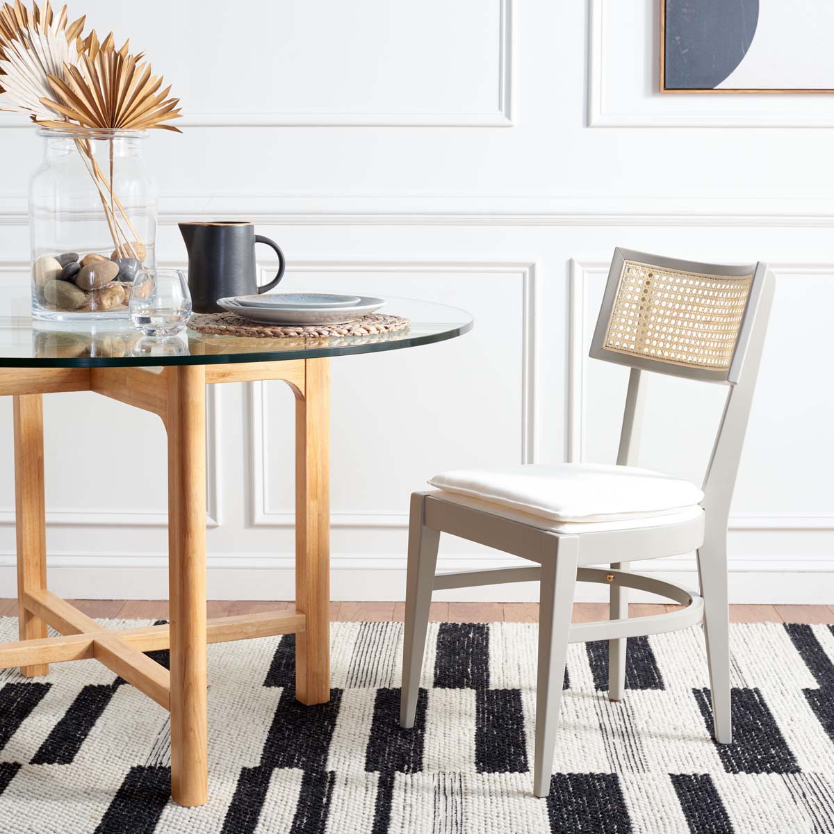 Safavieh Galway Cane Dining Chair , DCH1007 - Grey / Natural