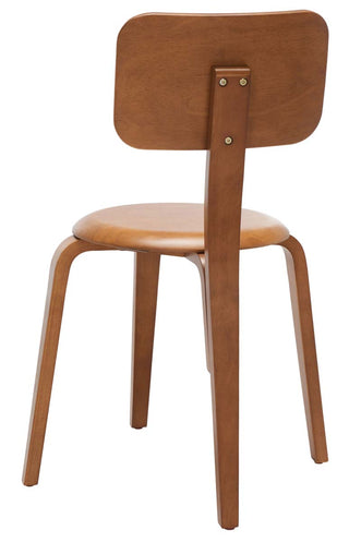 Safavieh Jo Upholstered Stackable Dining Chair , DCH1009 - Walnut