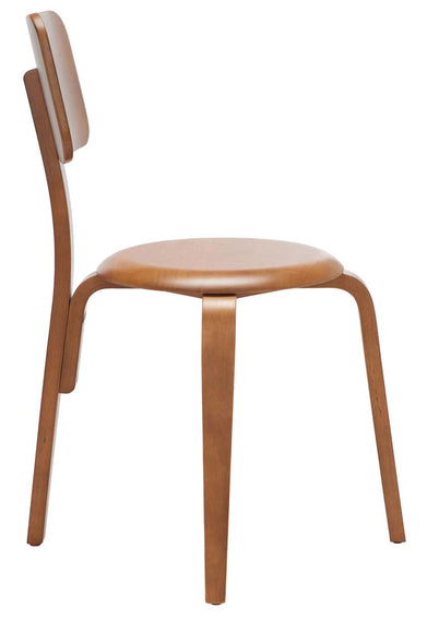 Safavieh Jo Upholstered Stackable Dining Chair , DCH1009 - Walnut