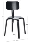 Safavieh Jo Upholstered Stackable Dining Chair , DCH1009 - Black