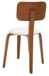Safavieh Luella Stackable Dining Chair , DCH1010 - Walnut / Cream