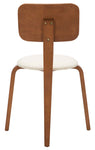 Safavieh Luella Stackable Dining Chair , DCH1010 - Walnut / Cream