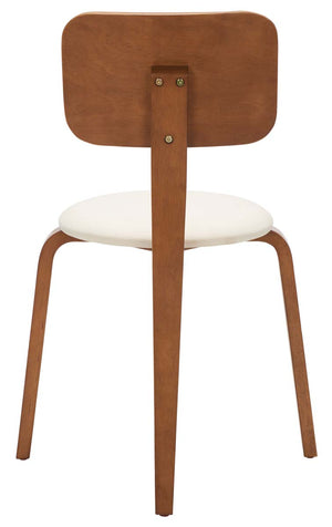 Safavieh Luella Stackable Dining Chair , DCH1010 - Walnut / Cream