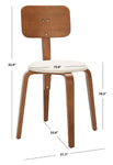 Safavieh Luella Stackable Dining Chair , DCH1010 - Walnut / Cream