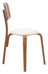 Safavieh Luella Stackable Dining Chair , DCH1010 - Walnut / Cream