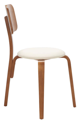 Safavieh Luella Stackable Dining Chair , DCH1010 - Walnut / Cream