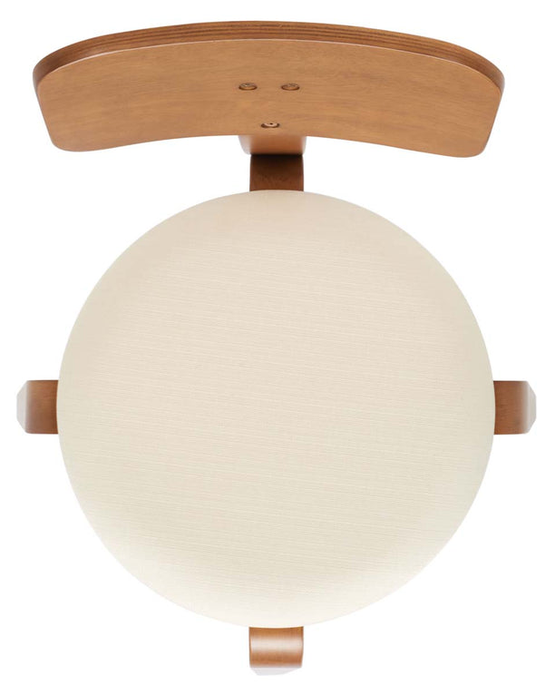 Safavieh Luella Stackable Dining Chair , DCH1010 - Walnut / Cream