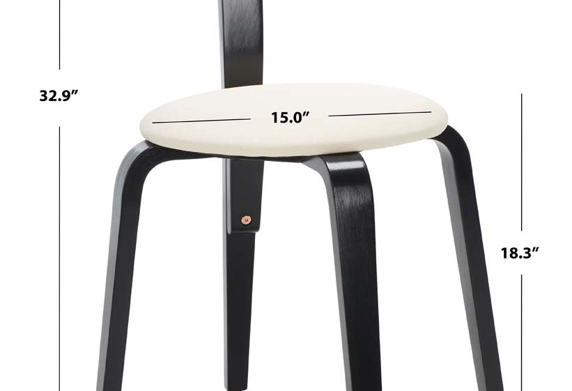 Safavieh Luella Stackable Dining Chair , DCH1010 - Black / Cream
