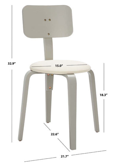 Safavieh Luella Stackable Dining Chair , DCH1010 - Grey / Cream