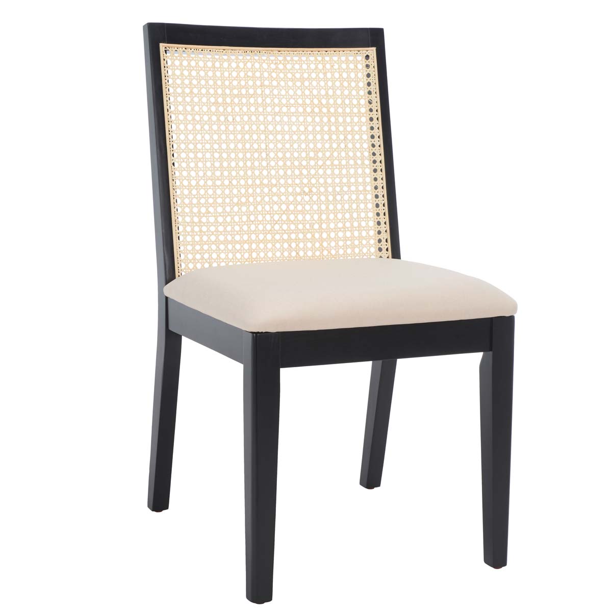 Safavieh Levy Dining Chair , DCH1011 - Black / Beige / Natural