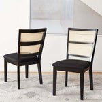 Safavieh Toril Dining Chair (Set of 2) , DCH1013 - Black / Black / Natural