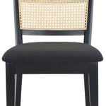 Safavieh Toril Dining Chair (Set of 2) , DCH1013 - Black / Black / Natural