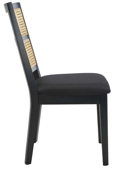 Safavieh Toril Dining Chair (Set of 2) , DCH1013 - Black / Black / Natural
