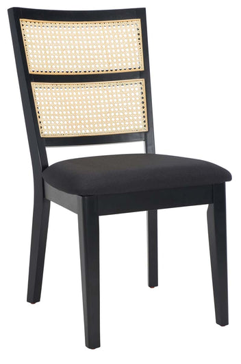 Safavieh Toril Dining Chair (Set of 2) , DCH1013 - Black / Black / Natural