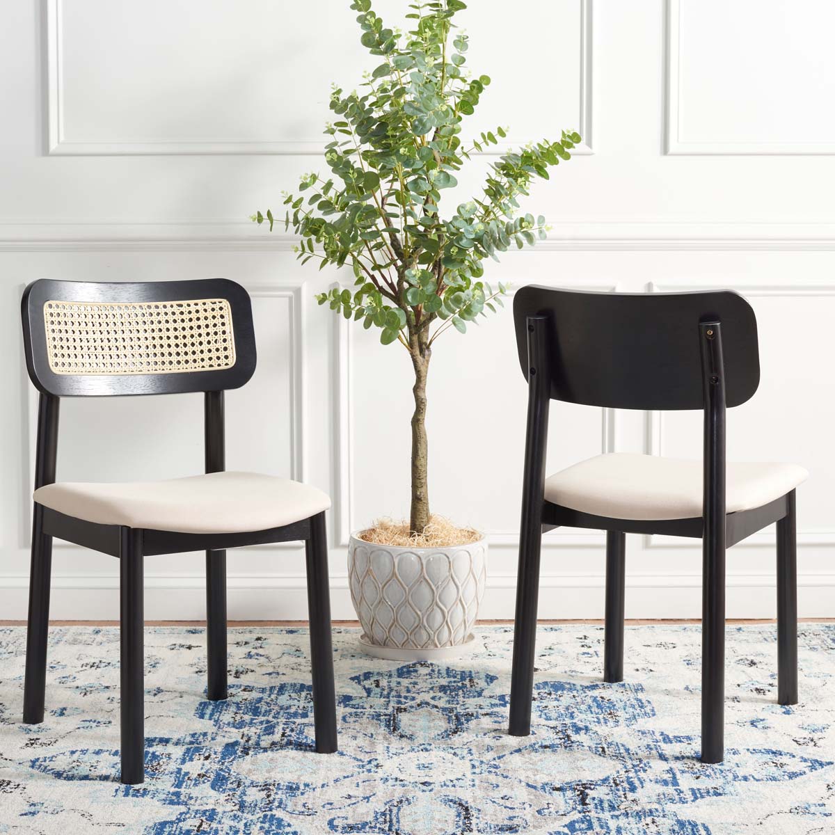 Safavieh Egon Dining Chair , DCH1014 - Black/White (Set of 2)