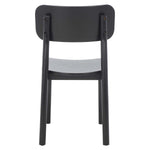 Safavieh Egon Dining Chair , DCH1014 - Black /Natural (Set of 2)