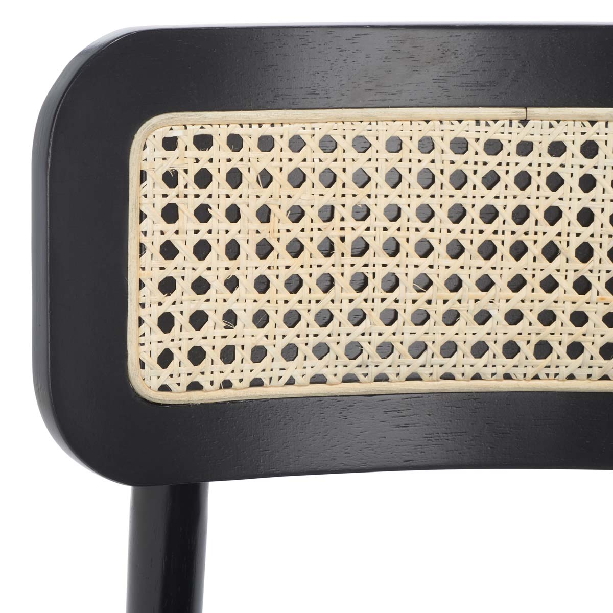 Safavieh Egon Dining Chair , DCH1014 - Black /Natural (Set of 2)