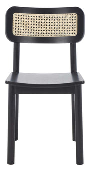 Safavieh Egon Dining Chair , DCH1014 - Black /Natural (Set of 2)