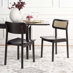 Safavieh Egon Dining Chair , DCH1014 - Black /Natural (Set of 2)