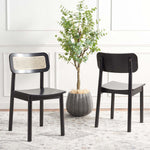Safavieh Egon Dining Chair , DCH1014 - Black /Natural (Set of 2)