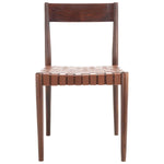 Safavieh Eluned Leather Dining Chair , DCH1201 - Cognac / Brown (Set of 2)