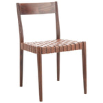 Safavieh Eluned Leather Dining Chair , DCH1201 - Cognac / Brown (Set of 2)
