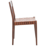 Safavieh Eluned Leather Dining Chair , DCH1201 - Cognac / Brown (Set of 2)