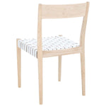 Safavieh Eluned Leather Dining Chair , DCH1201 - White / Natural (Set of 2)