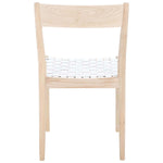 Safavieh Eluned Leather Dining Chair , DCH1201 - White / Natural (Set of 2)