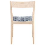 Safavieh Eluned Leather Dining Chair , DCH1201 - Black / Natural (Set of 2)