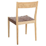 Safavieh Eluned Leather Dining Chair , DCH1201 - Cognac / Natural (Set of 2)