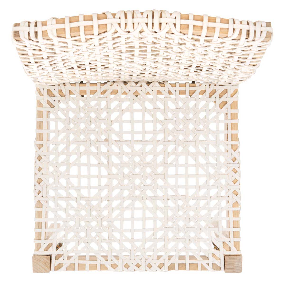 Safavieh Tyria Leather Dining Chair , DCH1203 - White / Natural (Set of 2)