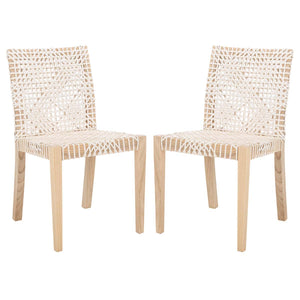 Safavieh Tyria Leather Dining Chair (Set of 2), DCH1203