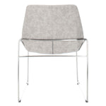 Safavieh Alexis Mid Century Dining Chair (Set of 2), DCH3000 - Stone Grey Pu/Silver