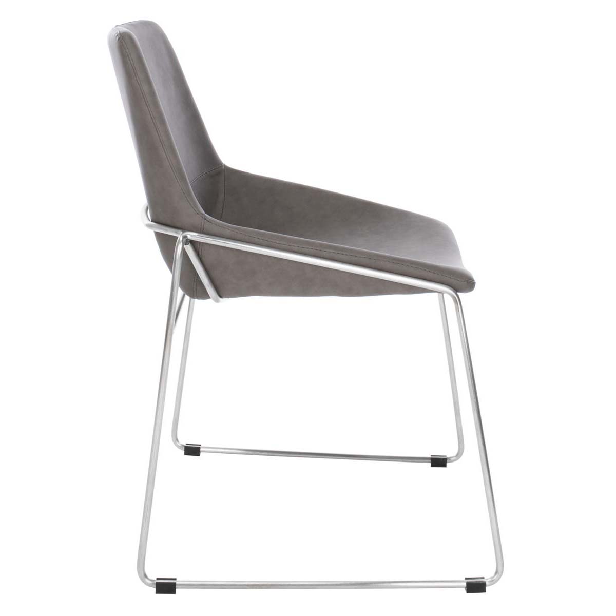 Safavieh Alexis Mid Century Dining Chair (Set of 2), DCH3000 - Ash Pu/Silver