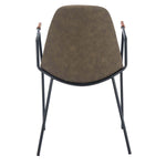 Safavieh Tanner Mid Century Dining Chair, DCH3001 - Olive Pu/Black (Set of 2)