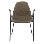 Safavieh Tanner Mid Century Dining Chair, DCH3001 - Olive Pu/Black (Set of 2)