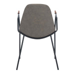 Safavieh Tanner Mid Century Dining Chair, DCH3001 - Ash Pu/Black (Set of 2)