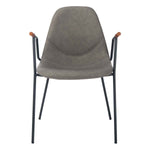 Safavieh Tanner Mid Century Dining Chair, DCH3001 - Ash Pu/Black (Set of 2)