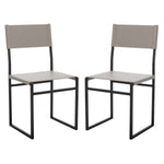 Safavieh Layne Dining Chair (Set of 2), DCH3003 - Light Grey / Black