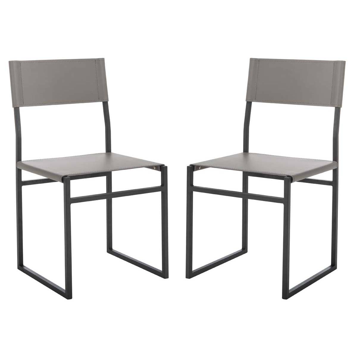 Safavieh Layne Dining Chair (Set of 2), DCH3003 - Grey / Black