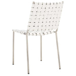 Safavieh Wesson Woven Dining Chair (Set of 2), DCH3005 - White / Silver